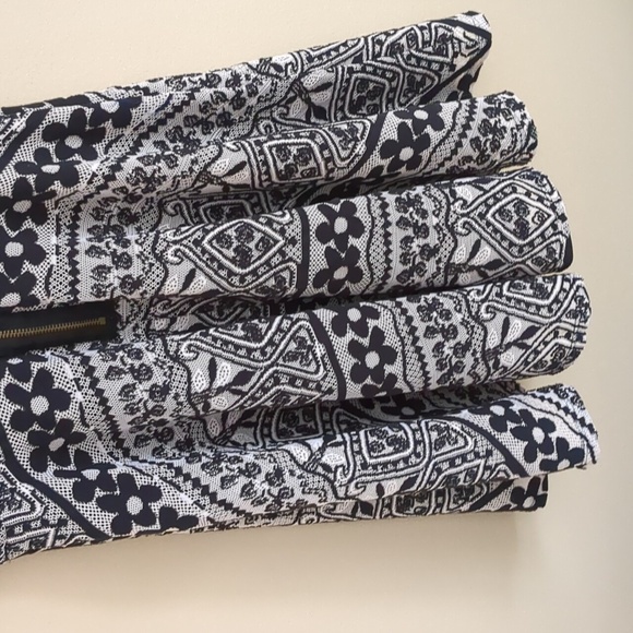 Small American Rag Dress Mesh Lace Floral Black White Back Zipper - Picture 10 of 13